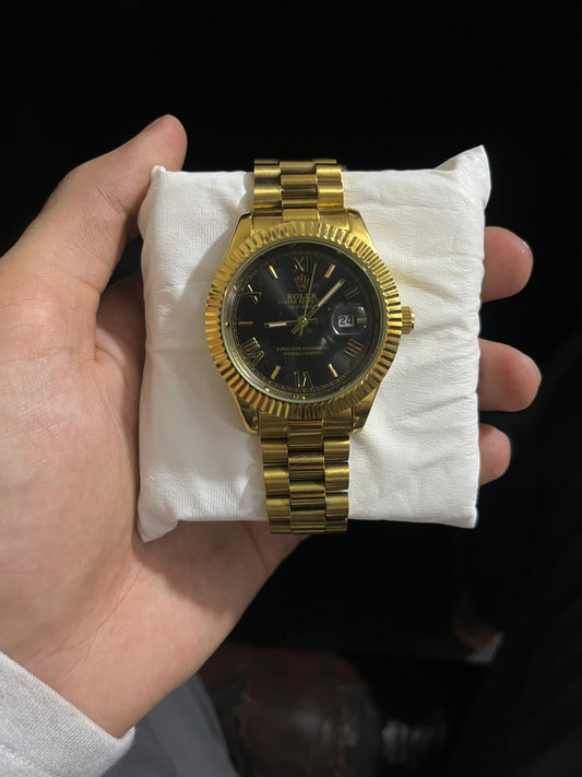 Rolex Yellow Gold Black Dial