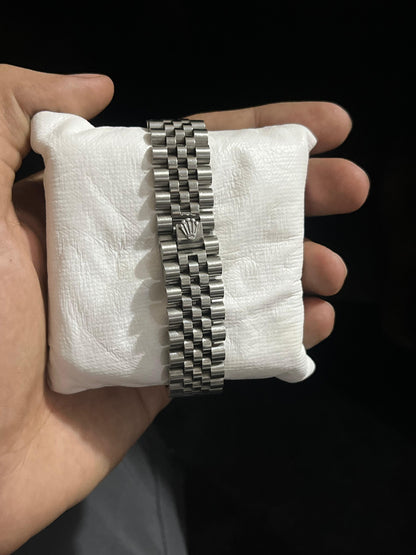 Rolex Silver White Dial